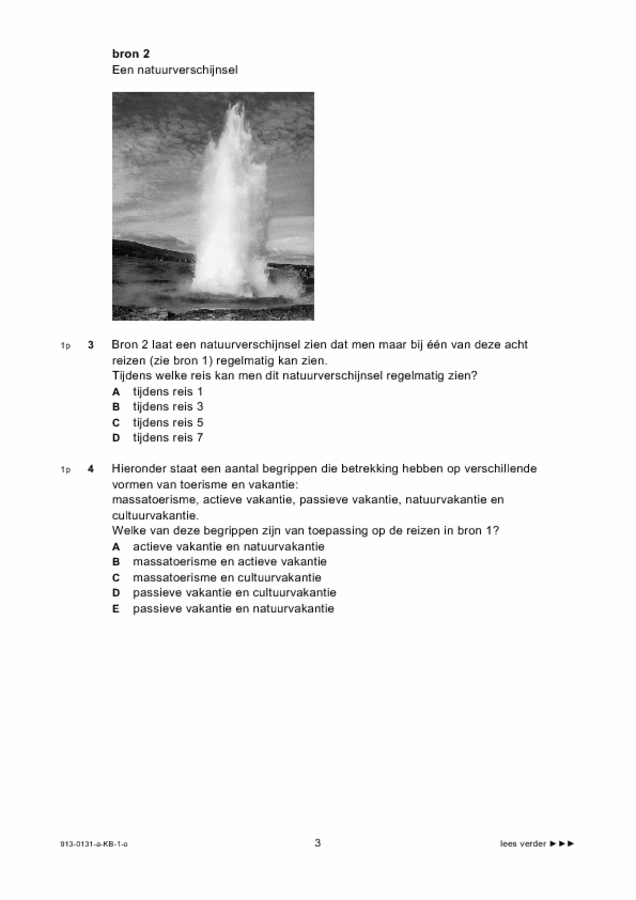 Opgaven examen VMBO KB aardrijkskunde 2009, tijdvak 1. Pagina 3