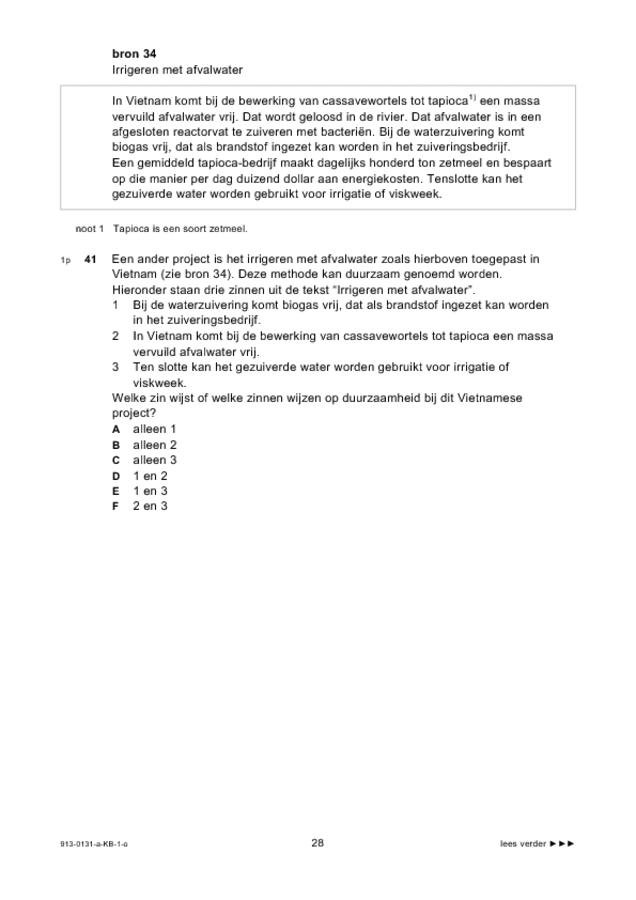 Opgaven examen VMBO KB aardrijkskunde 2009, tijdvak 1. Pagina 28