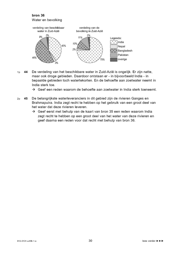 Opgaven examen VMBO KB aardrijkskunde 2009, tijdvak 1. Pagina 30