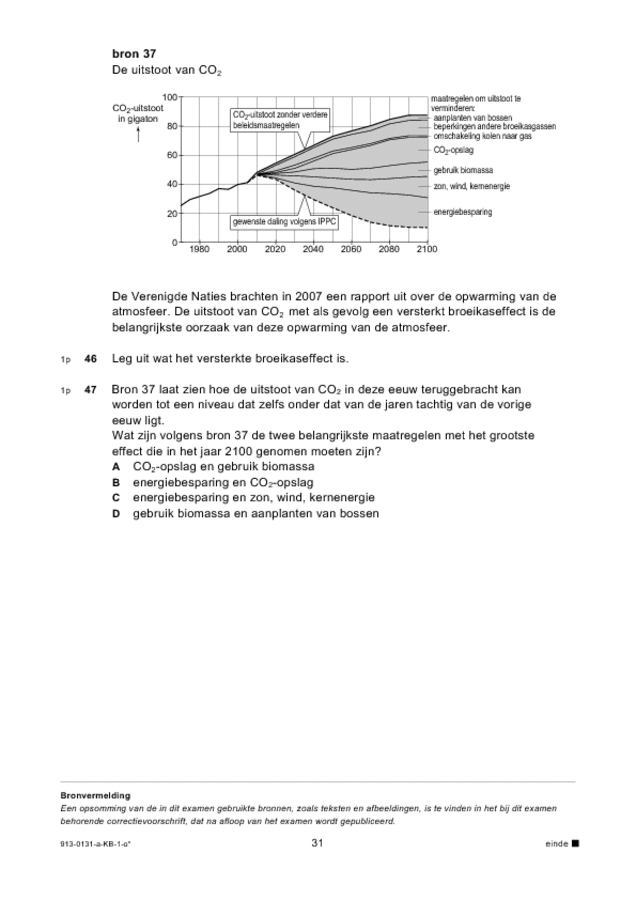 Opgaven examen VMBO KB aardrijkskunde 2009, tijdvak 1. Pagina 31
