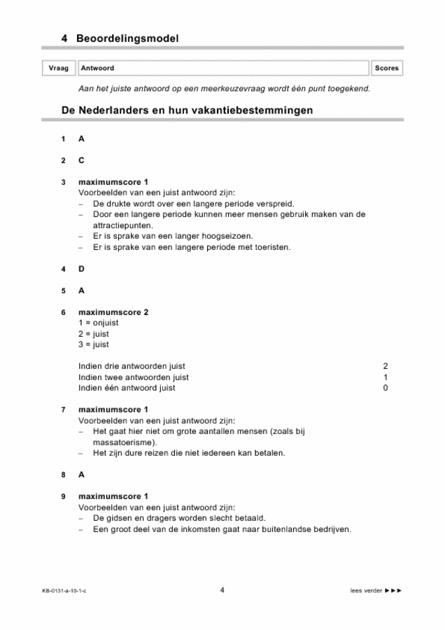 Correctievoorschrift examen VMBO KB aardrijkskunde 2010, tijdvak 1. Pagina 4
