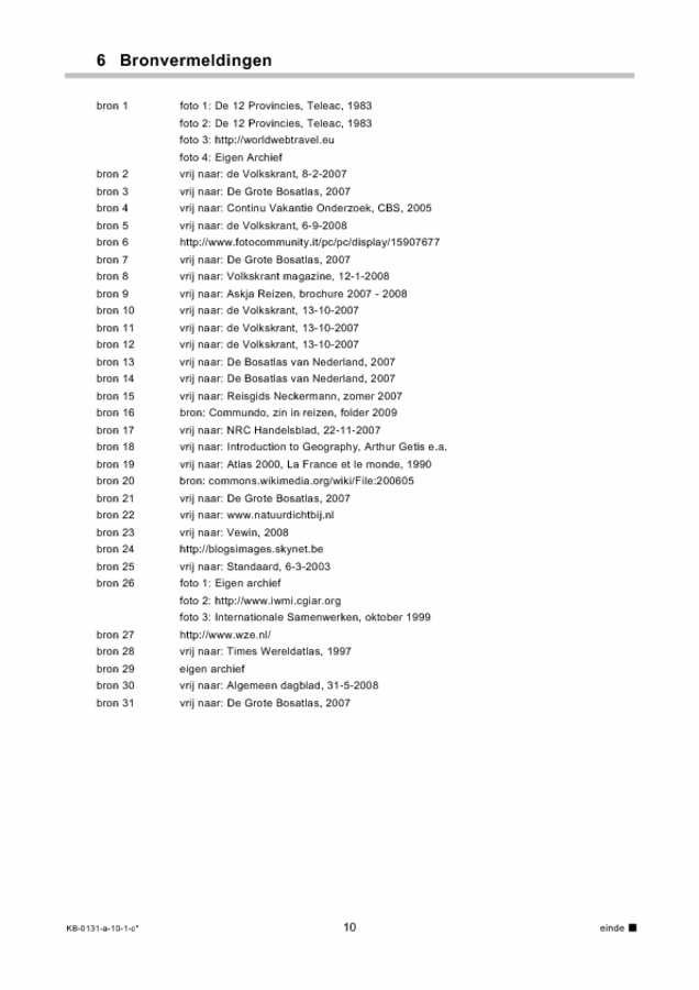 Correctievoorschrift examen VMBO KB aardrijkskunde 2010, tijdvak 1. Pagina 10