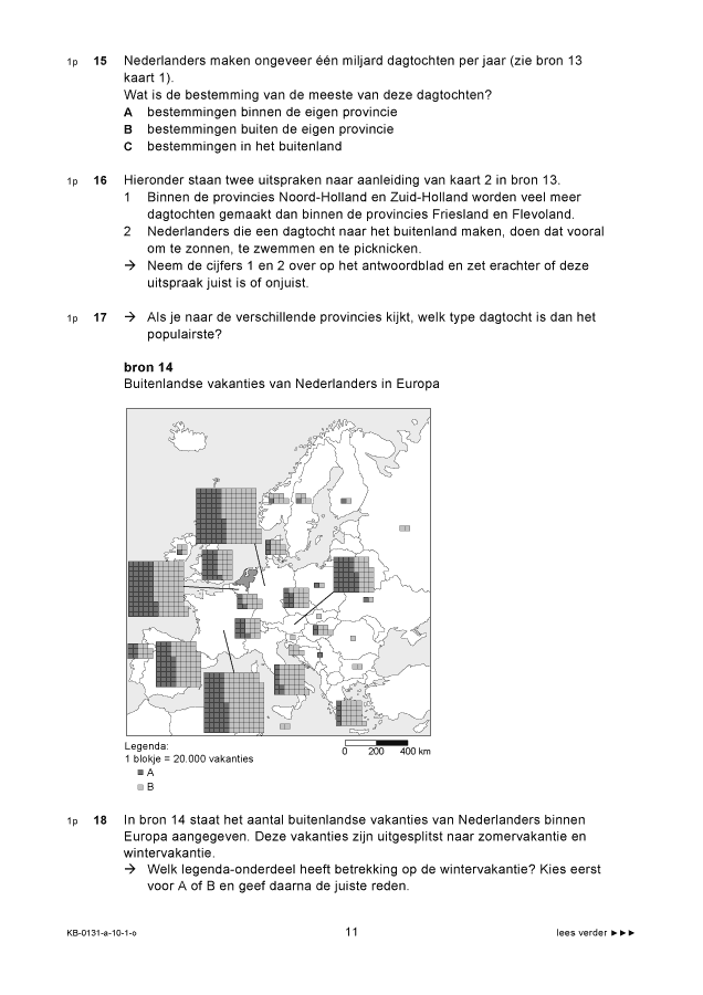 Opgaven examen VMBO KB aardrijkskunde 2010, tijdvak 1. Pagina 11