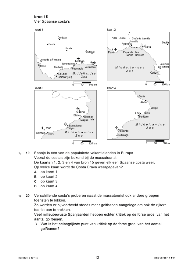 Opgaven examen VMBO KB aardrijkskunde 2010, tijdvak 1. Pagina 12