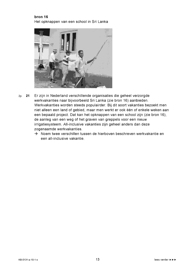 Opgaven examen VMBO KB aardrijkskunde 2010, tijdvak 1. Pagina 13