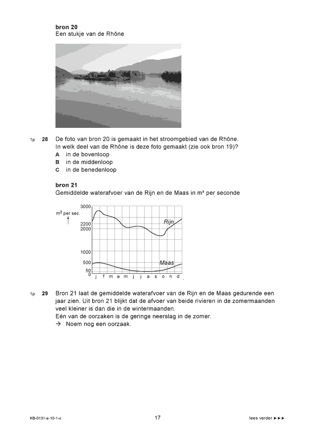 Opgaven examen VMBO KB aardrijkskunde 2010, tijdvak 1. Pagina 17