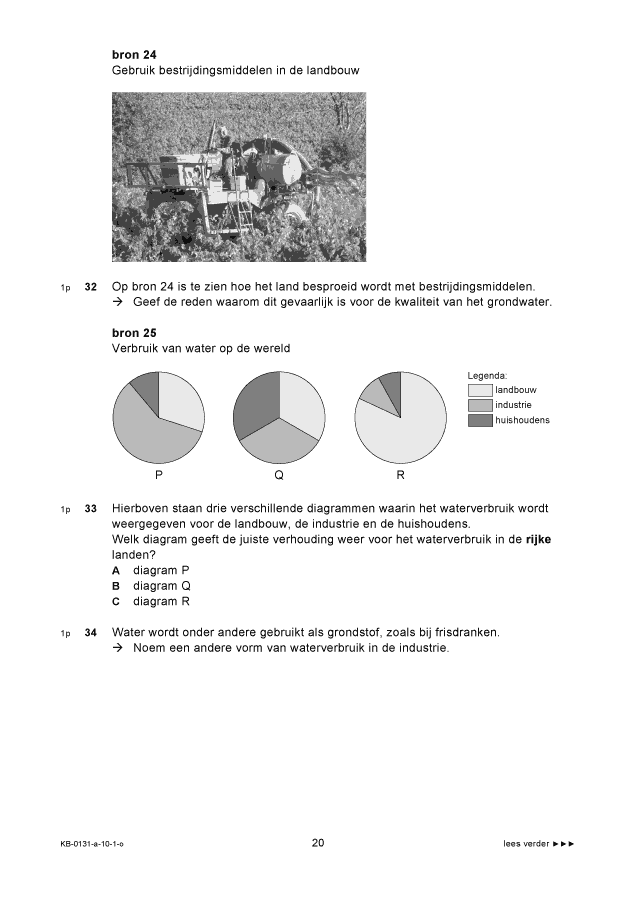 Opgaven examen VMBO KB aardrijkskunde 2010, tijdvak 1. Pagina 20