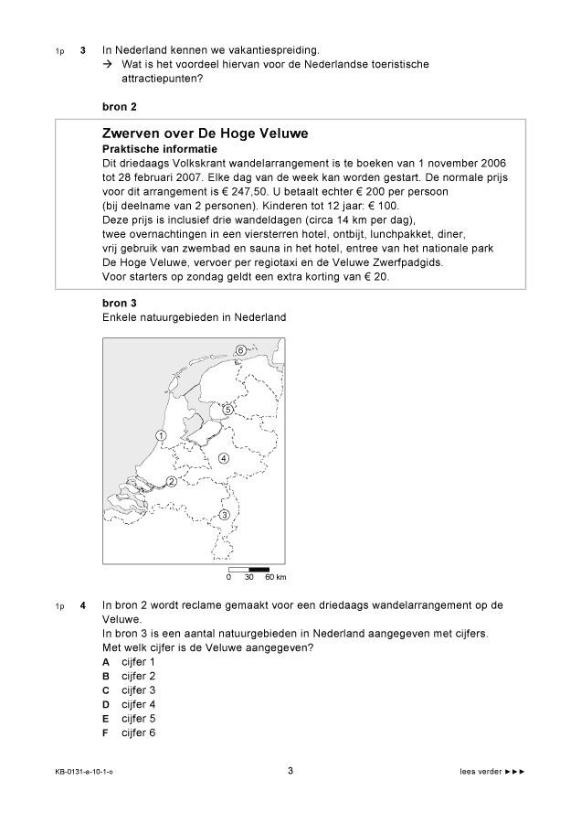 Opgaven examen VMBO KB aardrijkskunde 2010, tijdvak 1. Pagina 3