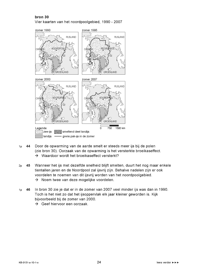 Opgaven examen VMBO KB aardrijkskunde 2010, tijdvak 1. Pagina 24