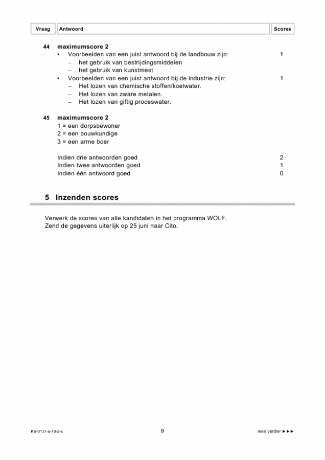 Correctievoorschrift examen VMBO KB aardrijkskunde 2010, tijdvak 2. Pagina 9