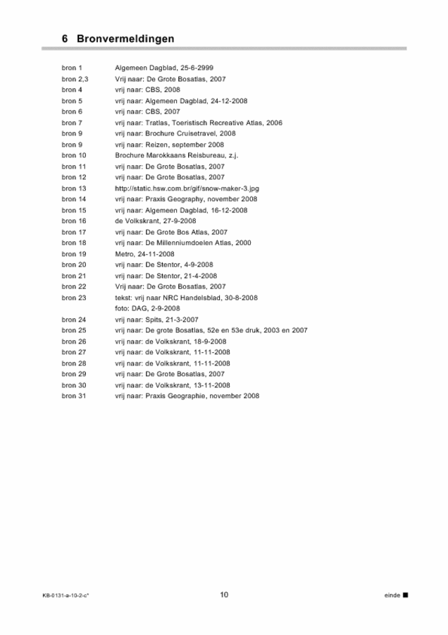 Correctievoorschrift examen VMBO KB aardrijkskunde 2010, tijdvak 2. Pagina 10