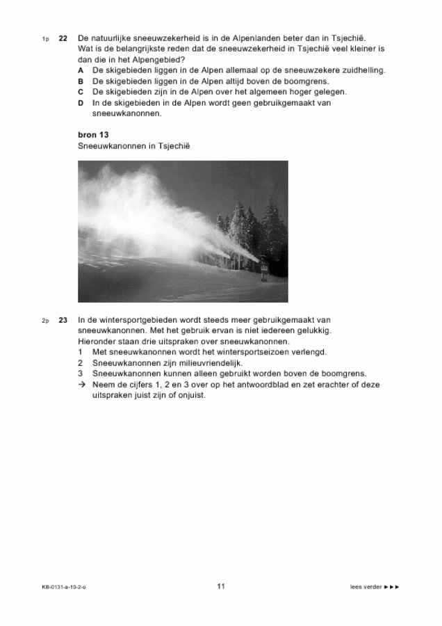 Opgaven examen VMBO KB aardrijkskunde 2010, tijdvak 2. Pagina 11