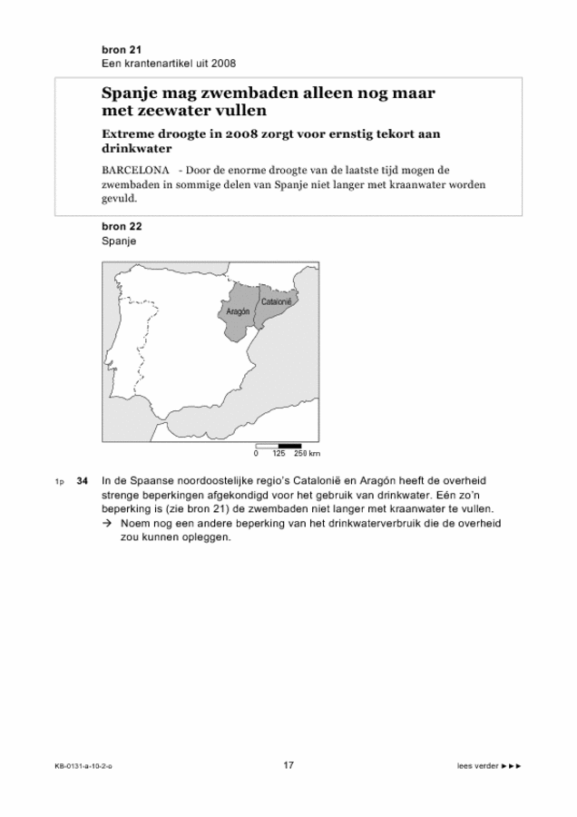Opgaven examen VMBO KB aardrijkskunde 2010, tijdvak 2. Pagina 17