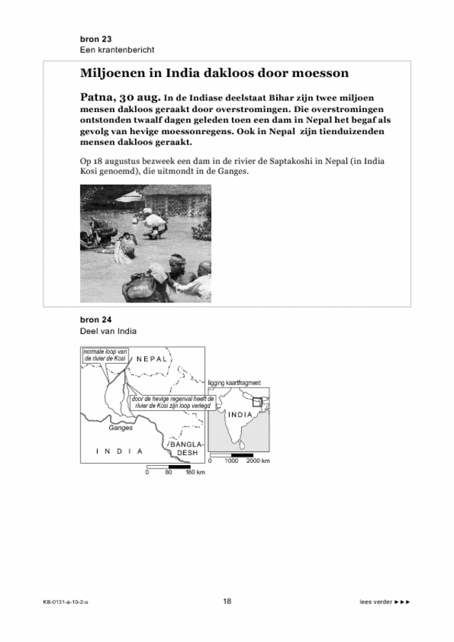 Opgaven examen VMBO KB aardrijkskunde 2010, tijdvak 2. Pagina 18