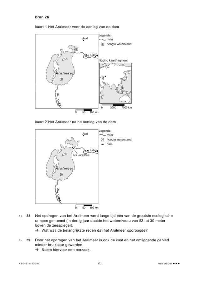 Opgaven examen VMBO KB aardrijkskunde 2010, tijdvak 2. Pagina 20