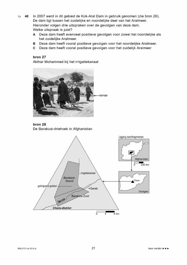 Opgaven examen VMBO KB aardrijkskunde 2010, tijdvak 2. Pagina 21