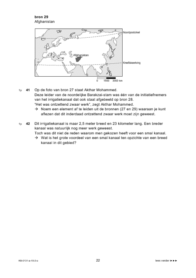 Opgaven examen VMBO KB aardrijkskunde 2010, tijdvak 2. Pagina 22