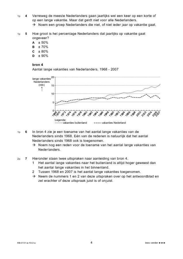 Opgaven examen VMBO KB aardrijkskunde 2010, tijdvak 2. Pagina 4