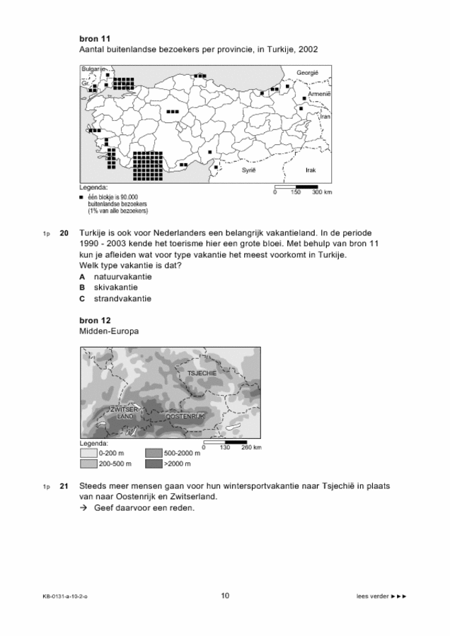 Opgaven examen VMBO KB aardrijkskunde 2010, tijdvak 2. Pagina 10
