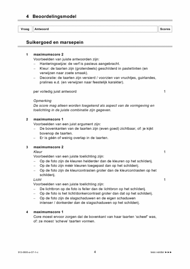 Correctievoorschrift examen VMBO GLTL beeldende vakken 2009, tijdvak 1. Pagina 4