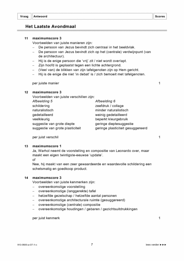 Correctievoorschrift examen VMBO GLTL beeldende vakken 2009, tijdvak 1. Pagina 7