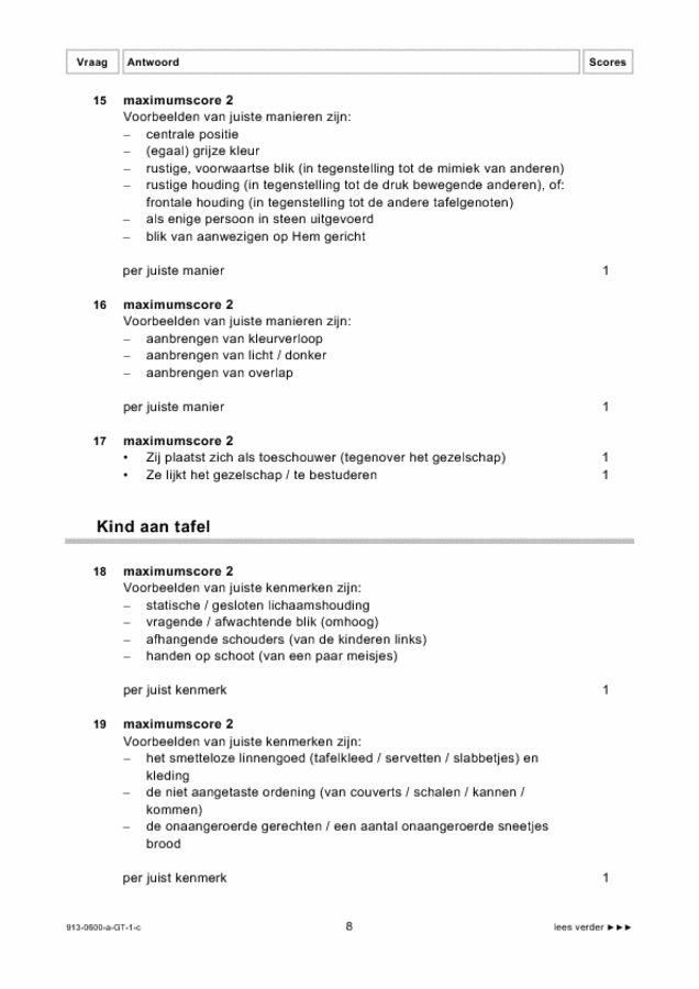 Correctievoorschrift examen VMBO GLTL beeldende vakken 2009, tijdvak 1. Pagina 8