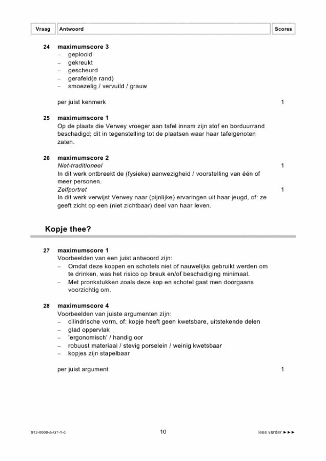 Correctievoorschrift examen VMBO GLTL beeldende vakken 2009, tijdvak 1. Pagina 10