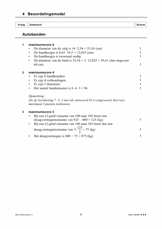 Correctievoorschrift examen HAVO wiskunde A 2009, tijdvak 1. Pagina 4