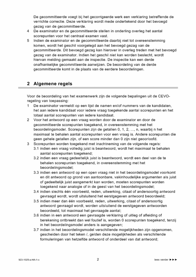 Correctievoorschrift examen HAVO wiskunde B 2009, tijdvak 1. Pagina 2