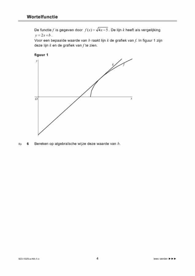 Opgaven examen HAVO wiskunde B 2009, tijdvak 1. Pagina 4