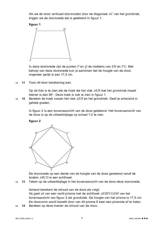 Opgaven examen HAVO wiskunde B 2009, tijdvak 1. Pagina 7