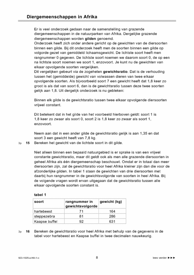 Opgaven examen HAVO wiskunde B 2009, tijdvak 1. Pagina 8