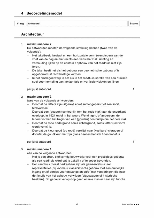 Correctievoorschrift examen HAVO tekenen, handenarbeid en textiele werkvormen 2009, tijdvak 1. Pagina 4