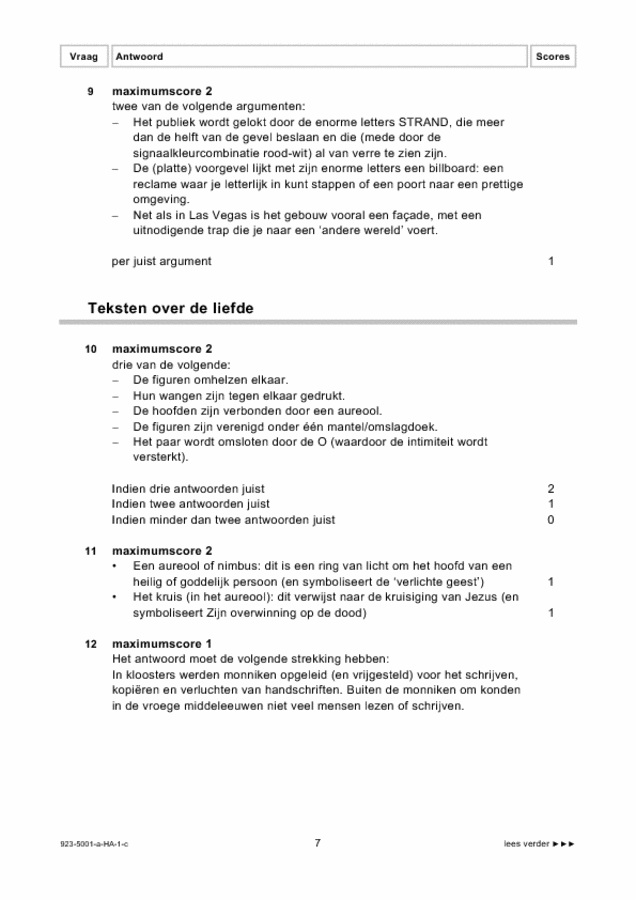 Correctievoorschrift examen HAVO tekenen, handenarbeid en textiele werkvormen 2009, tijdvak 1. Pagina 7