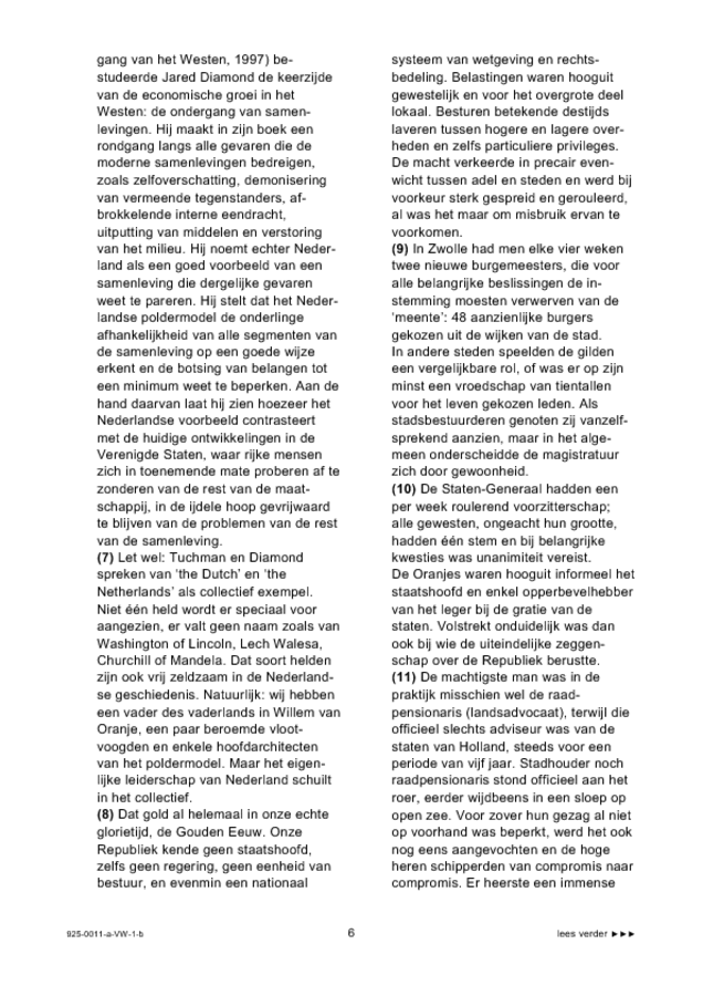 Bijlage examen VWO Nederlands 2009, tijdvak 1. Pagina 6
