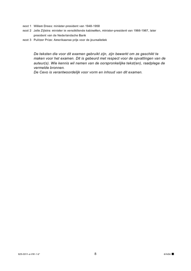 Bijlage examen VWO Nederlands 2009, tijdvak 1. Pagina 8