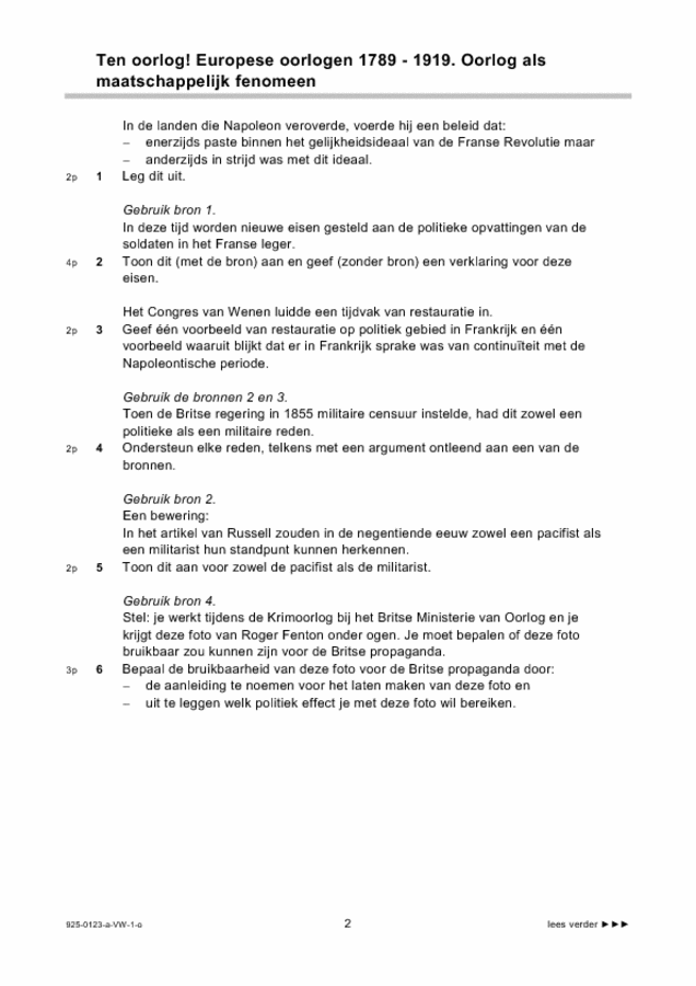 Opgaven examen VWO geschiedenis 2009, tijdvak 1. Pagina 2