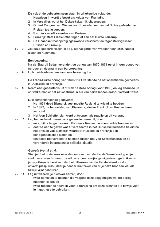 Opgaven examen VWO geschiedenis 2009, tijdvak 1. Pagina 3