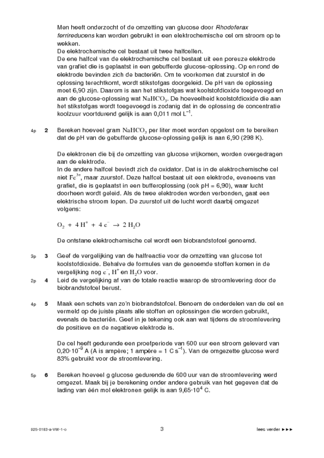 Opgaven examen VWO scheikunde 1,2 2009, tijdvak 1. Pagina 3
