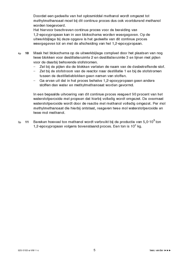 Opgaven examen VWO scheikunde 1,2 2009, tijdvak 1. Pagina 5