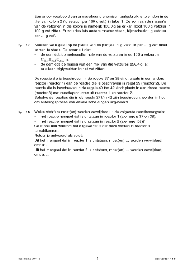 Opgaven examen VWO scheikunde 1,2 2009, tijdvak 1. Pagina 7