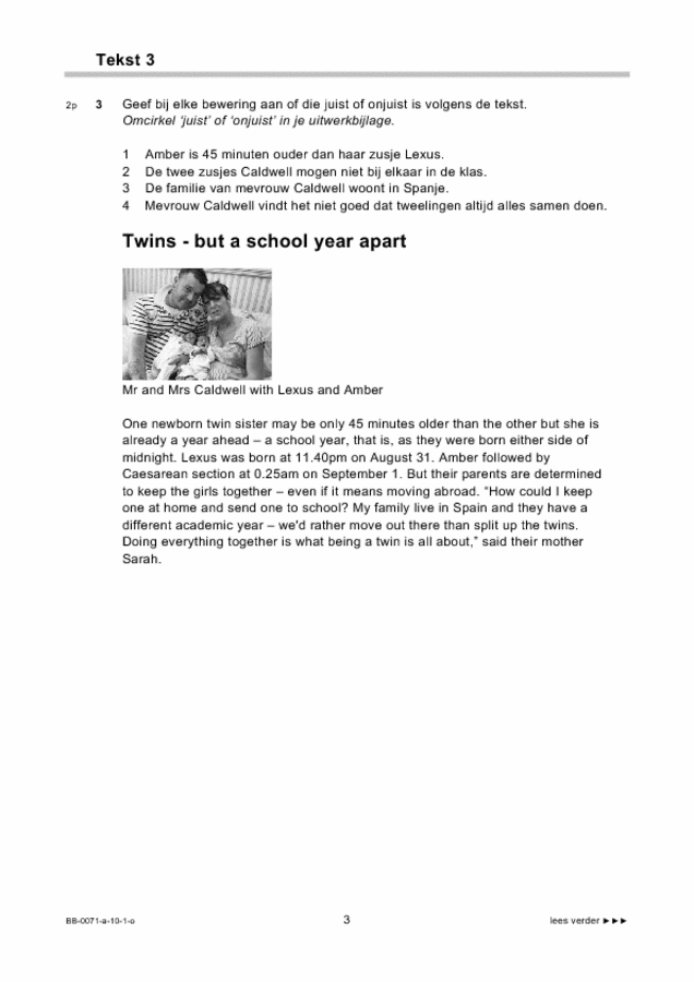 Opgaven examen VMBO BB Engels 2010, tijdvak 1. Pagina 3