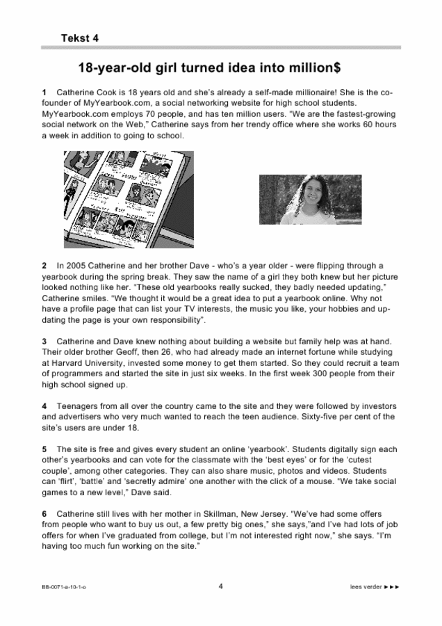 Opgaven examen VMBO BB Engels 2010, tijdvak 1. Pagina 4