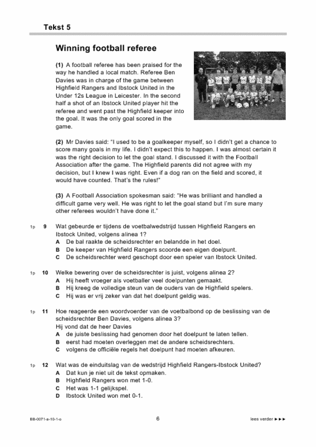 Opgaven examen VMBO BB Engels 2010, tijdvak 1. Pagina 6