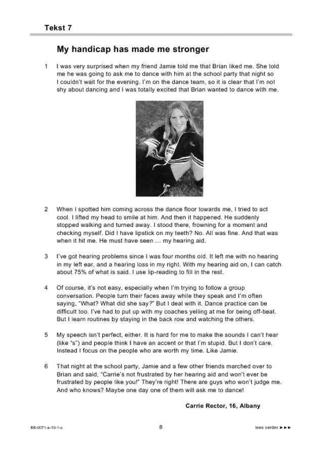 Opgaven examen VMBO BB Engels 2010, tijdvak 1. Pagina 8