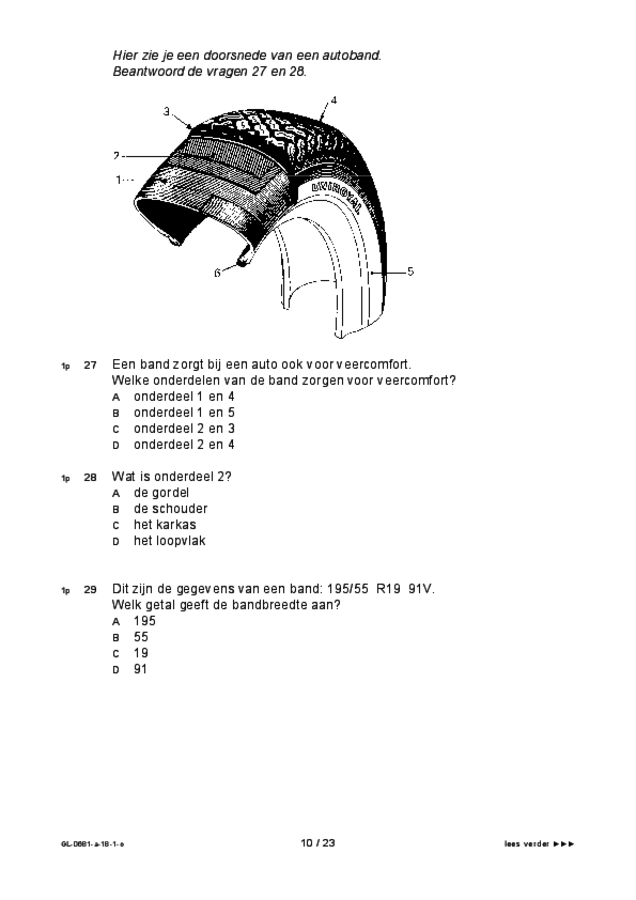 Opgaven examen VMBO GLTL voertuigentechniek 2018, tijdvak 1. Pagina 10