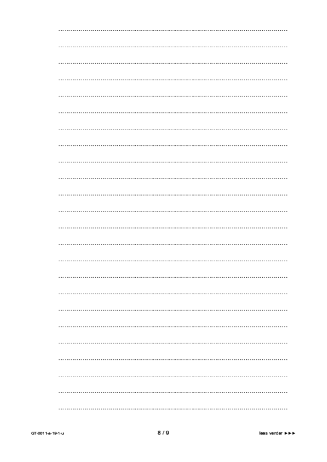 Uitwerkbijlage examen VMBO GLTL Nederlands 2019, tijdvak 1. Pagina 8
