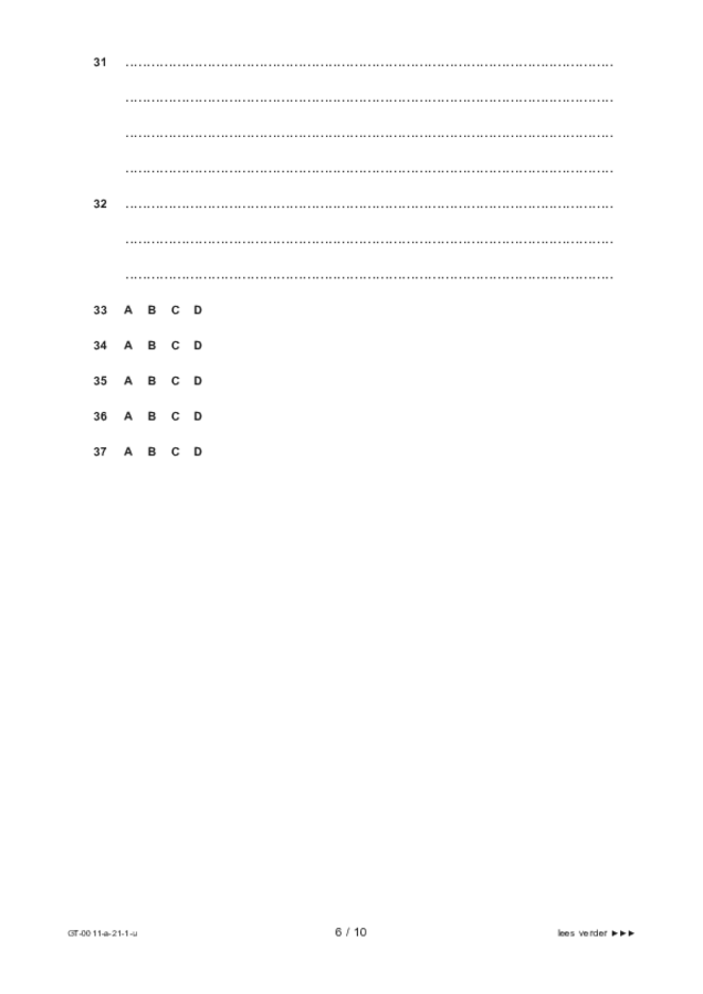 Uitwerkbijlage examen VMBO GLTL Nederlands 2021, tijdvak 1. Pagina 6