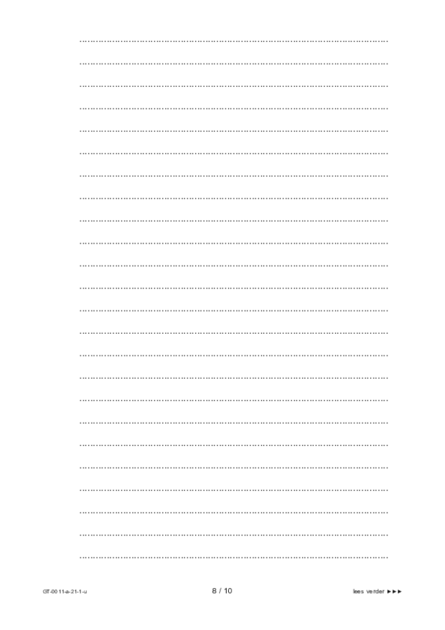 Uitwerkbijlage examen VMBO GLTL Nederlands 2021, tijdvak 1. Pagina 8