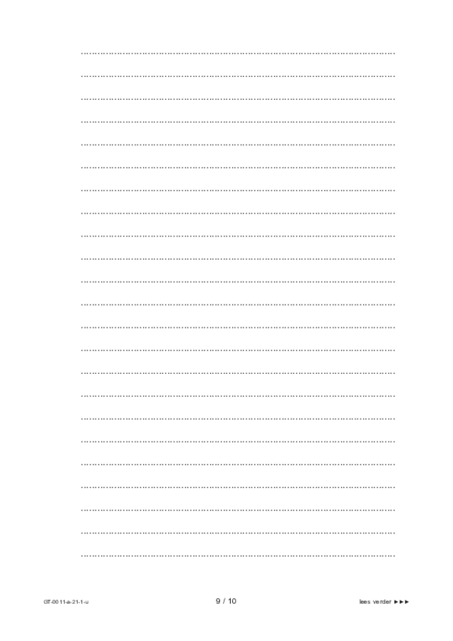 Uitwerkbijlage examen VMBO GLTL Nederlands 2021, tijdvak 1. Pagina 9